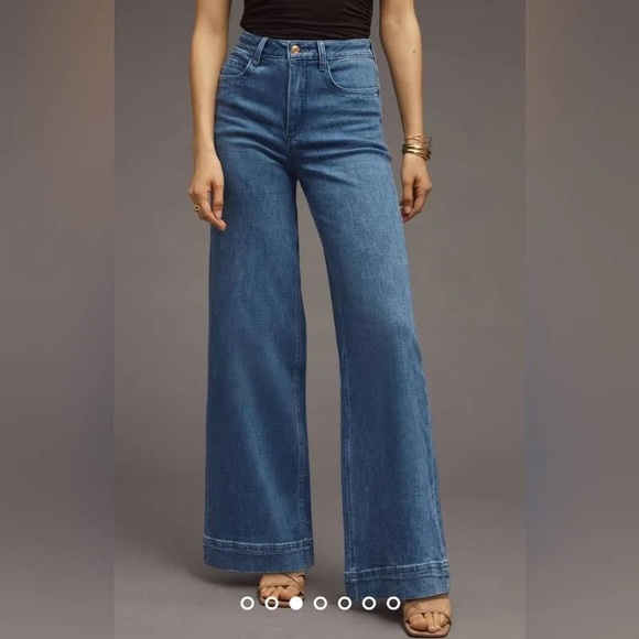 Anthropologie, MAEVE WIDE-LEG JEANS, Style No. 65287609, Sz28, Dark Wash - Picture 6 of 6